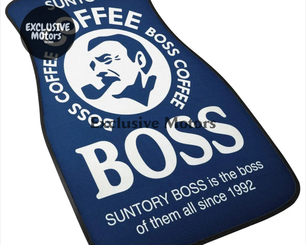 Custom Boss Coffee Navy Floor Mats