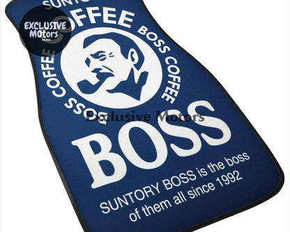 Custom Boss Coffee Navy Floor Mats