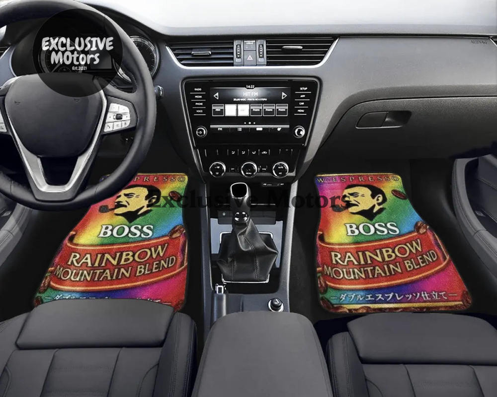 Custom Boss Coffee Rainbow Floor Mats