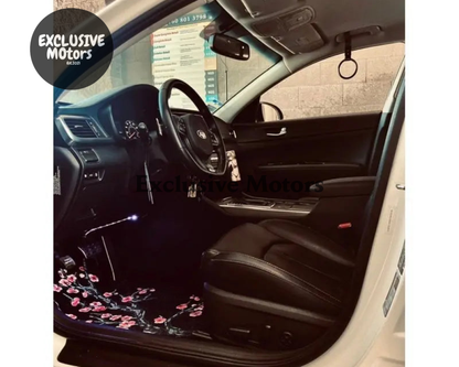 Custom Cherry Blossom Floor Mats Black