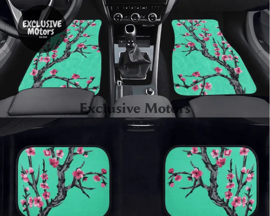 Custom Cherry Blossom Floor Mats