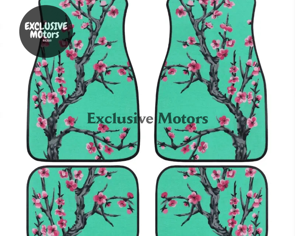 Custom Cherry Blossom Floor Mats