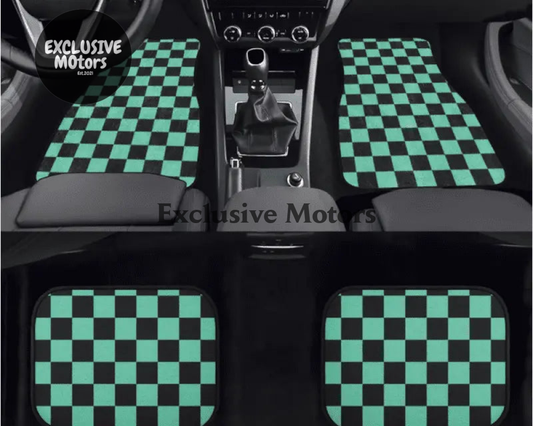 Custom Demon Slayer Tanjiro Haori Checker  Floor Mats