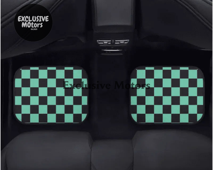 Custom Demon Slayer Tanjiro Haori Checker  Floor Mats