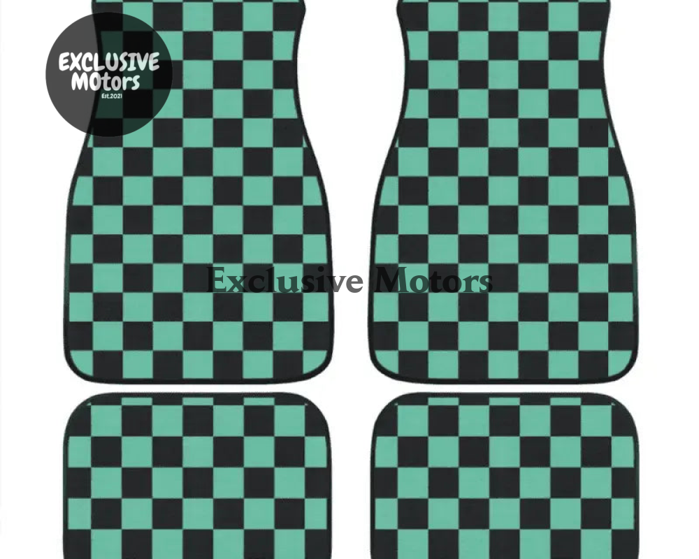 Custom Demon Slayer Tanjiro Haori Checker  Floor Mats