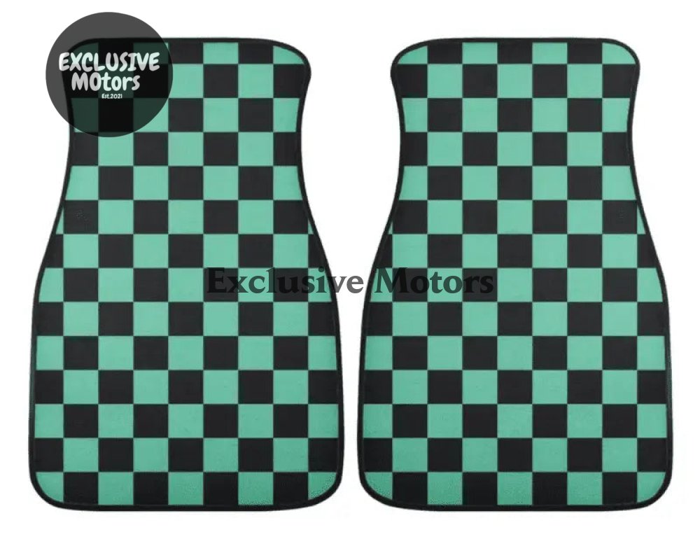 Custom Demon Slayer Tanjiro Haori Checker  Floor Mats