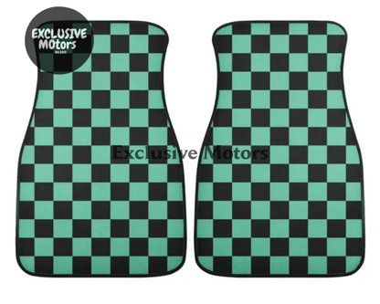 Custom Demon Slayer Tanjiro Haori Checker  Floor Mats