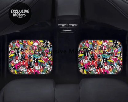 Custom JDM Sticker Bomb  Floor Mats