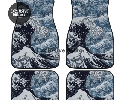 Custom Japanese Waves Floor Mats