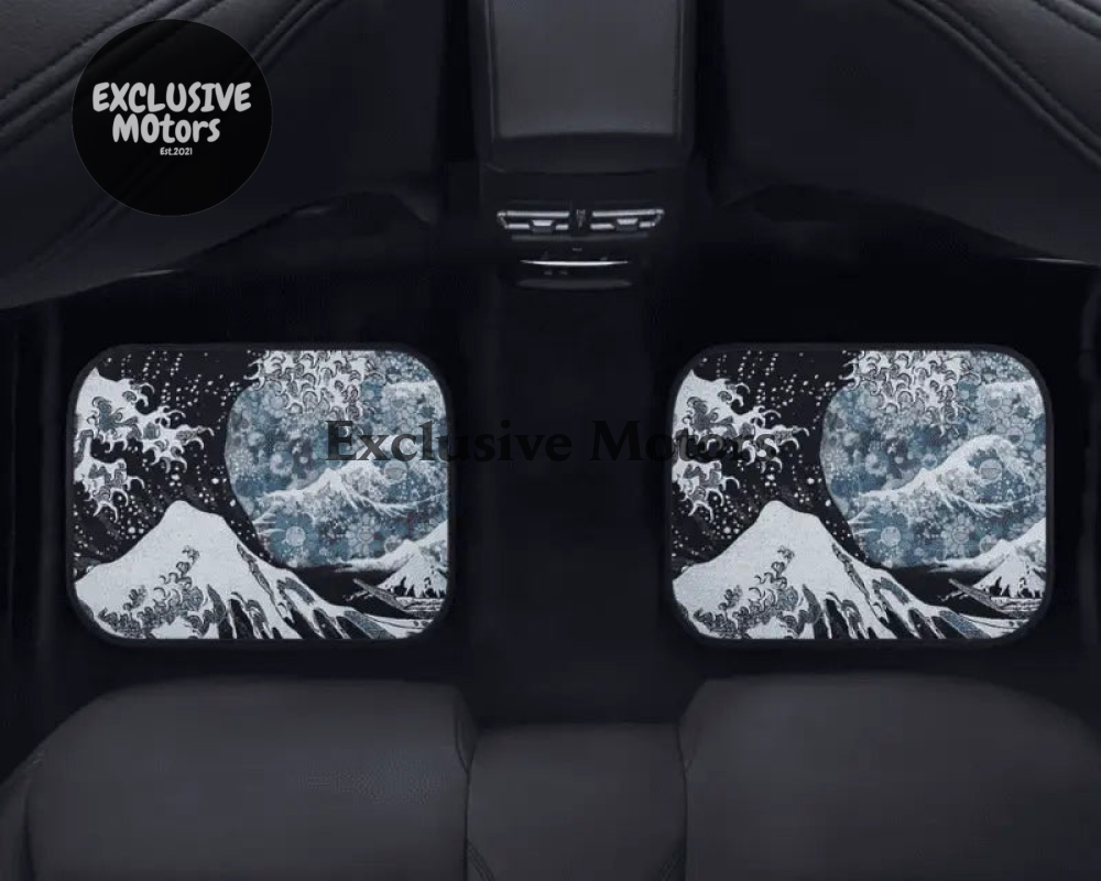 Custom Japanese Waves Floor Mats