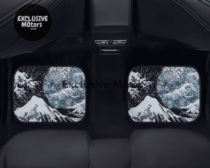 Custom Japanese Waves Floor Mats