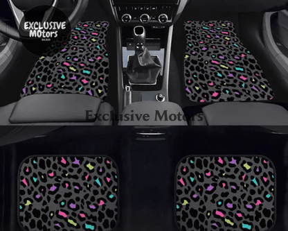 Custom Leopard Bean Floor Mats