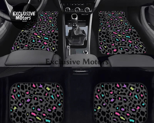 Custom Leopard Bean Floor Mats