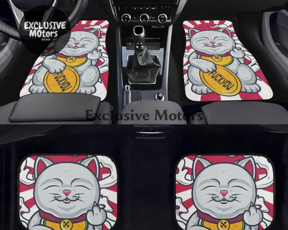 Custom Lucky JDM FU Cat Floor Mats
