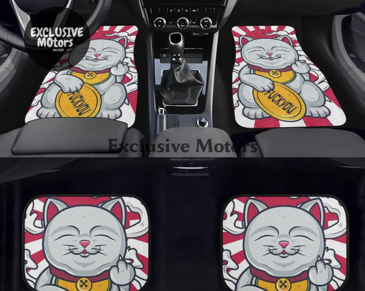 Custom Lucky JDM FU Cat Floor Mats