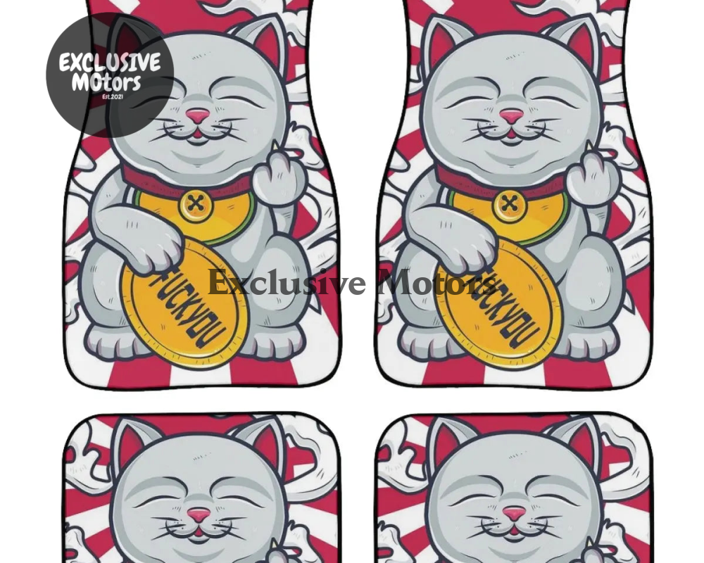 Custom Lucky JDM FU Cat Floor Mats
