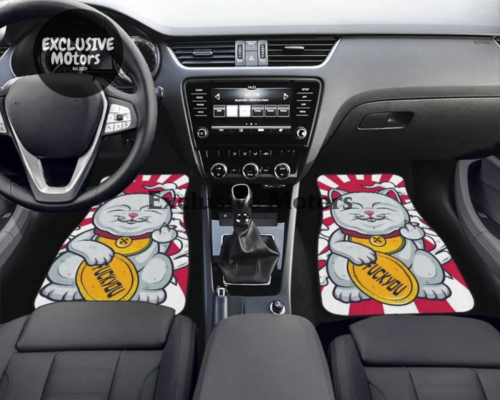 Custom Lucky JDM FU Cat Floor Mats