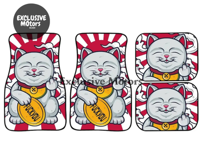 Custom Lucky JDM FU Cat Floor Mats