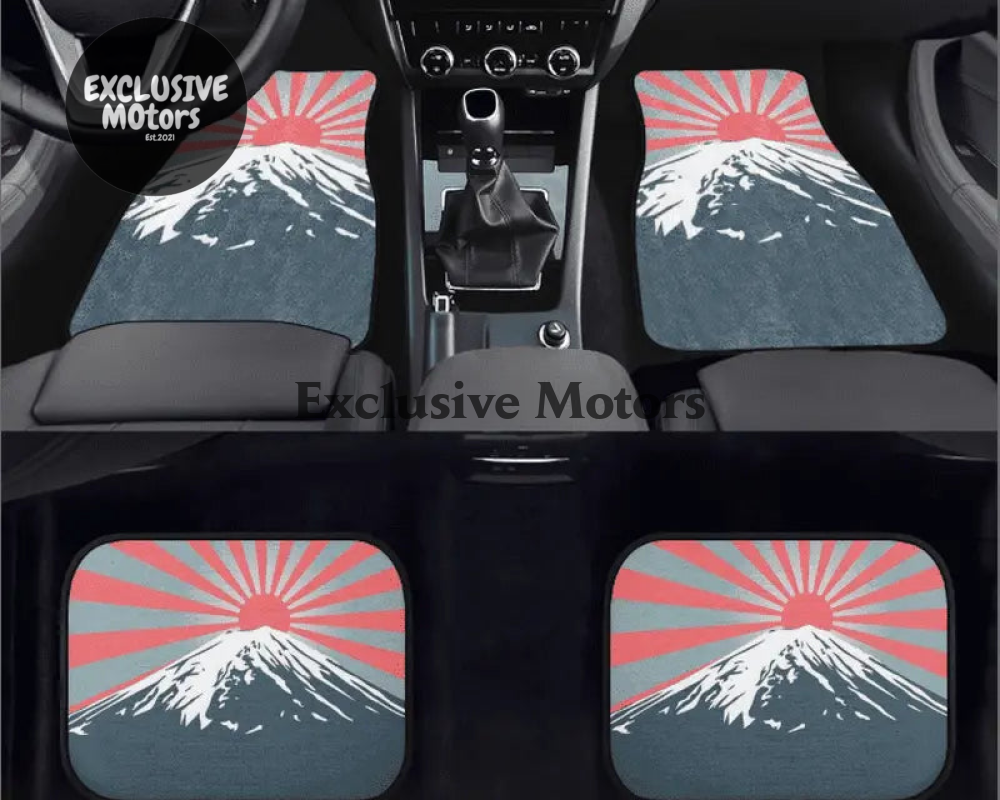 Custom Mount Fuji + Japanese Sunrise  Floor Mats