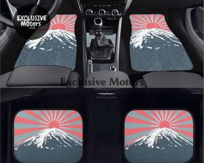Custom Mount Fuji + Japanese Sunrise  Floor Mats