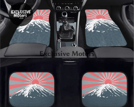 Custom Mount Fuji + Japanese Sunrise  Floor Mats