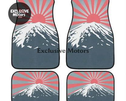 Custom Mount Fuji + Japanese Sunrise  Floor Mats