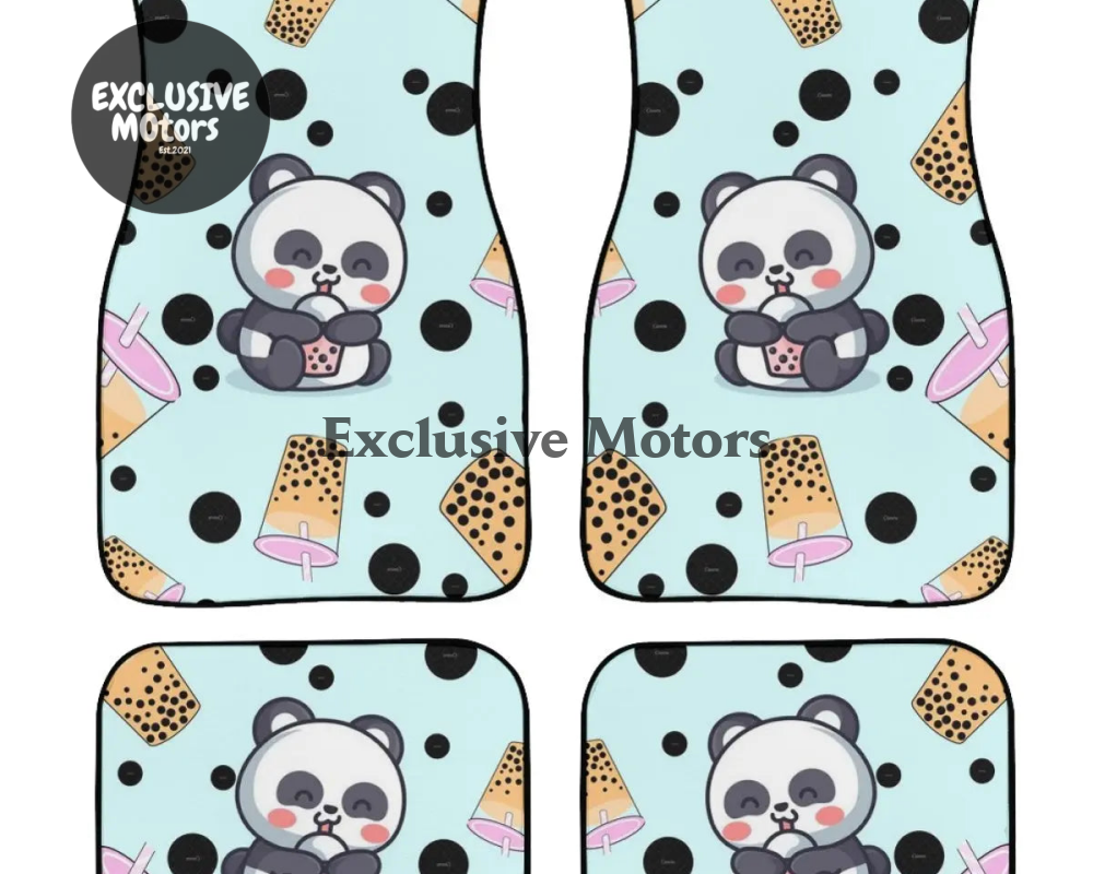 Custom Panda Boba Floor Mats