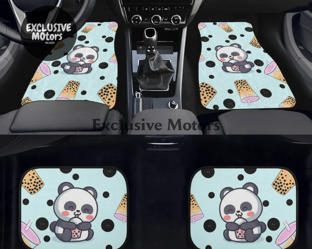 Custom Panda Boba Floor Mats