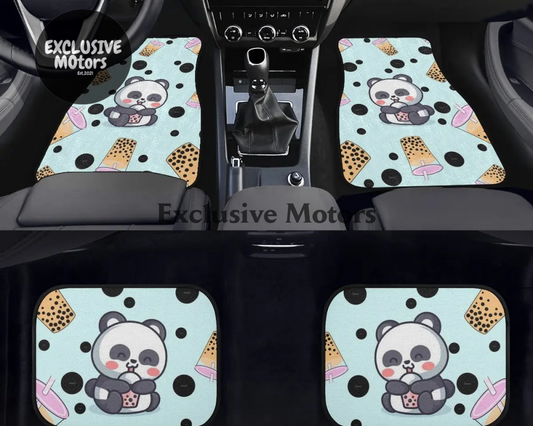 Custom Panda Boba Floor Mats