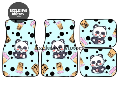 Custom Panda Boba Floor Mats