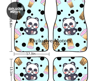 Custom Panda Boba Floor Mats