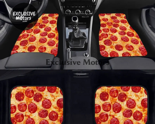 Custom Pepperoni Pizza Floor Mats