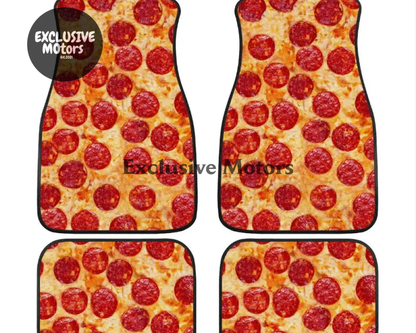 Custom Pepperoni Pizza Floor Mats
