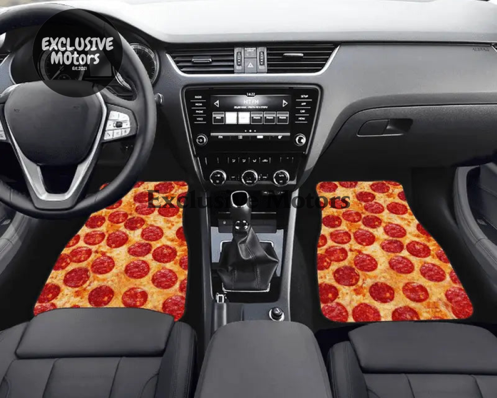 Custom Pepperoni Pizza Floor Mats