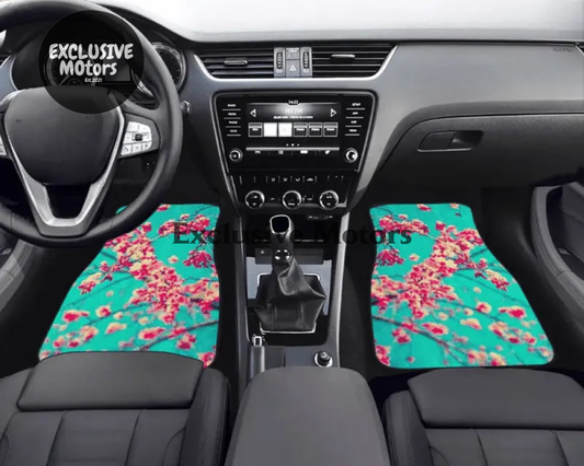 Custom Pink Blossom Floor Mats