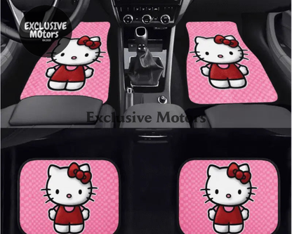Custom Pink Kitty Cat Floor Mats