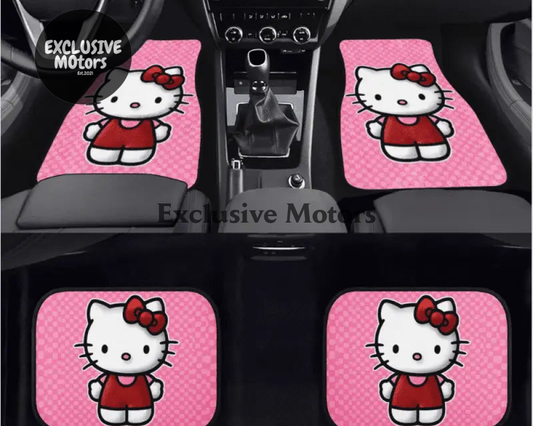 Custom Pink Kitty Cat Floor Mats