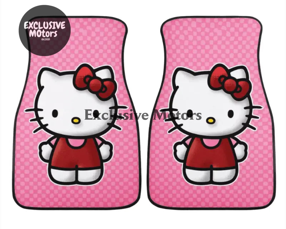 Custom Pink Kitty Cat Floor Mats