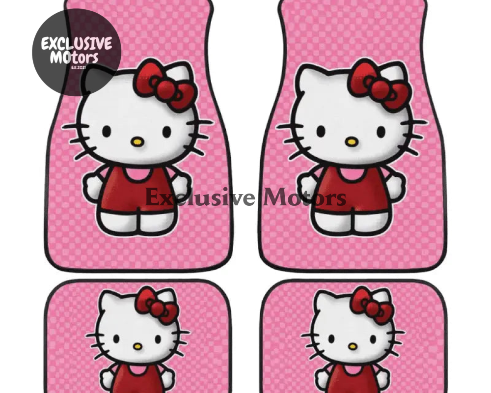Custom Pink Kitty Cat Floor Mats