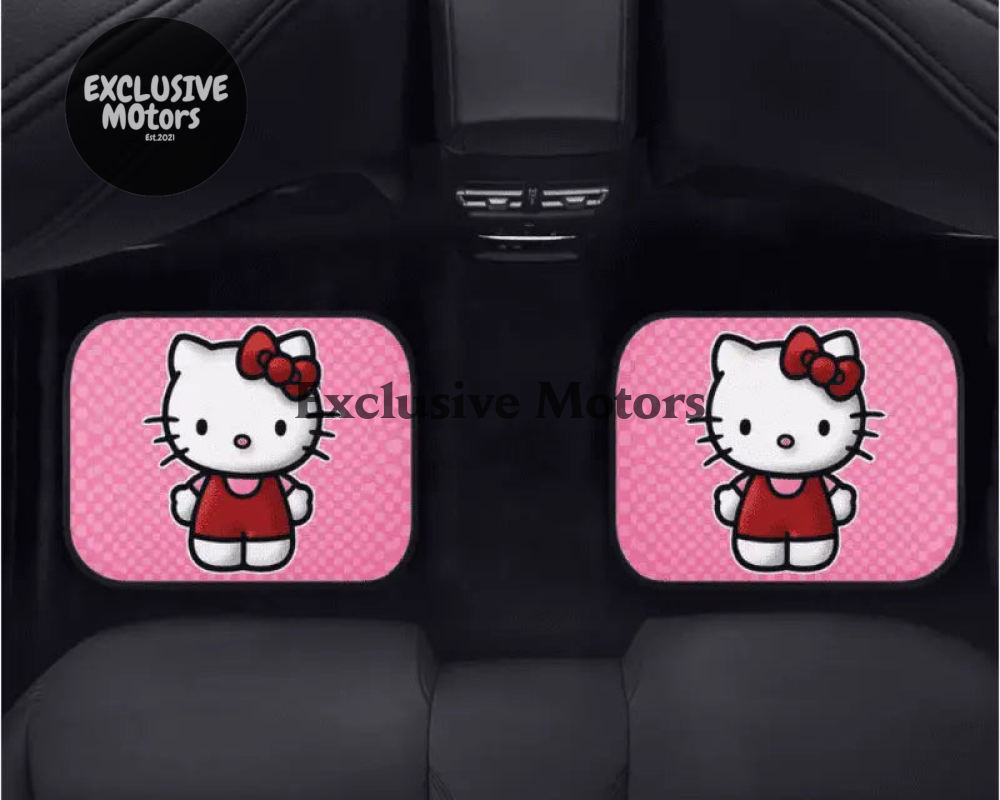 Custom Pink Kitty Cat Floor Mats