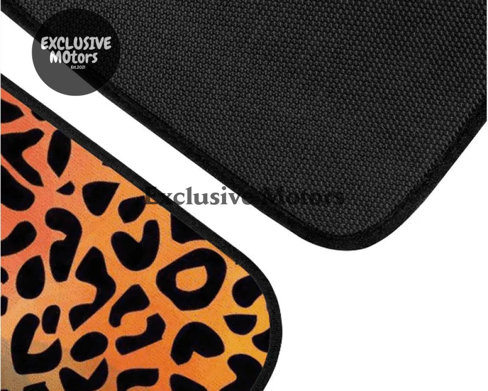 Custom Rainbow Leopard Floor Mats