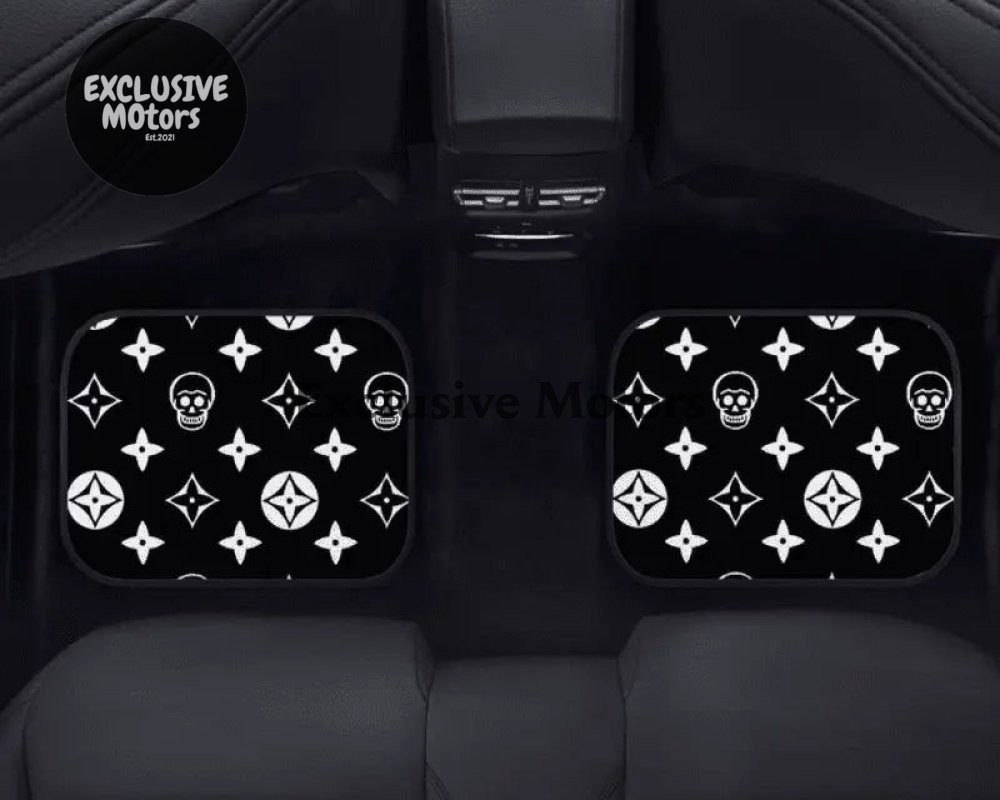 Custom Skull Shuriken Black Floor Mats