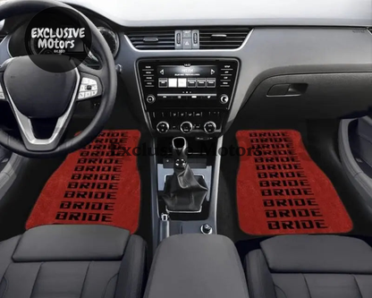 Custom Universal Bride style Floor Mats Red