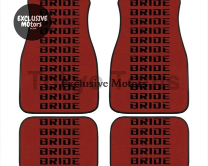 Custom Universal Bride style Floor Mats Red