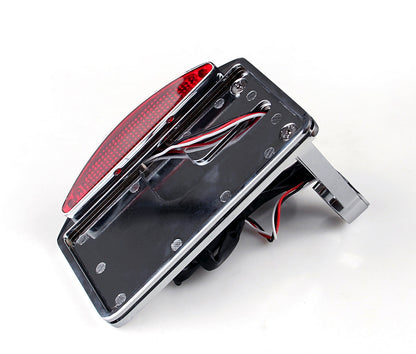 Side Mount License Plate LED Tail Brake Light For Harley Customs Choppers Generic