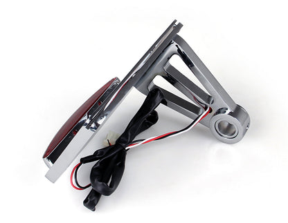 Side Mount License Plate LED Tail Brake Light For Harley Customs Choppers Generic