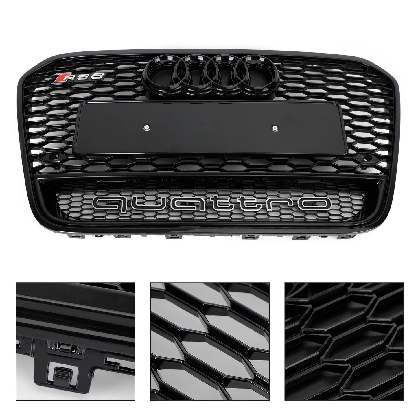RS6 Style Front Mesh Grille for Audi A6/S6 (2012-2015)