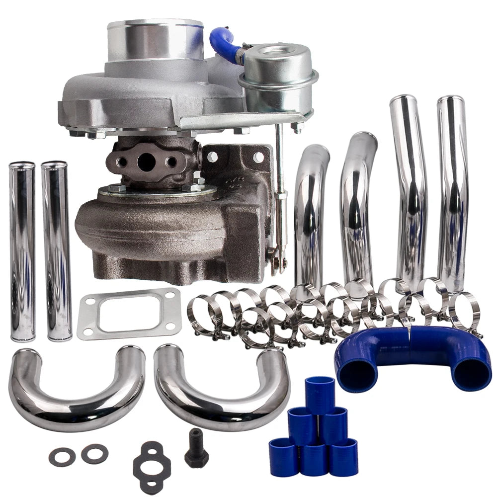 Turbo Kit Including GT2871 T25 Turbocharger & 18 inch 6061 aluminum Piping Pipe