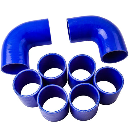 Maxpeedingrods  21''x 7''x 2.5'' Universal Tube & Fin Intercooler & 2.5" Pipe Hose Tube Kit & Type-S Blow Off Valve BOV