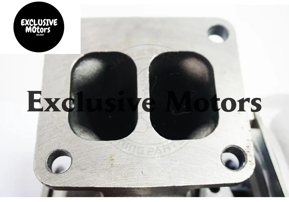 JKVK RACING GT35 T4 Flange Twin Scroll Anti-Surge Turbo Charge 3'' V-band 500+HP +Oil Fitting Drain Turbocharger